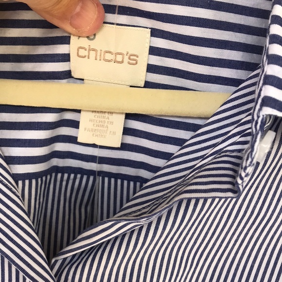 Chico's Tops - Chicos blue and white summer blouse.